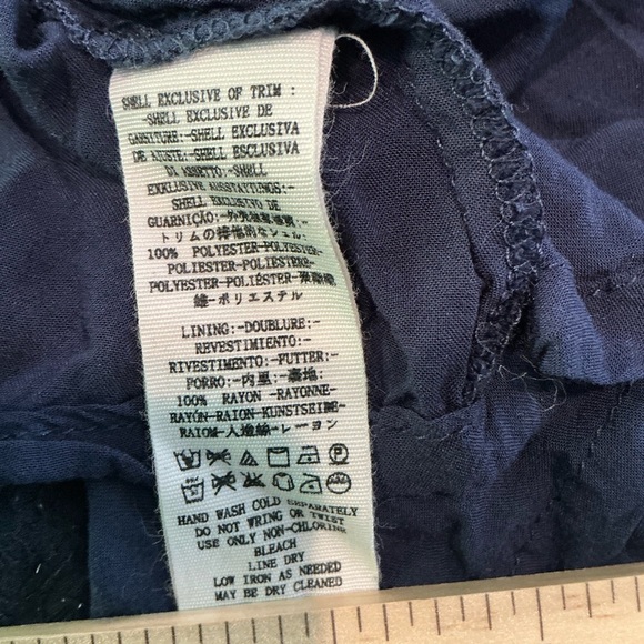 Free People Navy Blue Lace Dress Size 2 - Picture 7 of 9